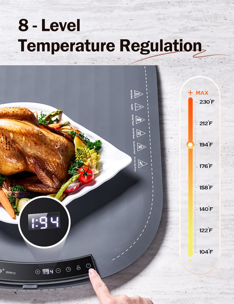 Sinopuren BW613 Flexible Electric Food Warming Mat - Silicone