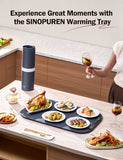 BW614 Flexible Electric Food Warming Mat, Quick Heating, Compact & Rollable, Silicone Warming Tray