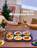 BW614 Flexible Electric Food Warming Mat, Quick Heating, Compact & Rollable, Silicone Warming Tray