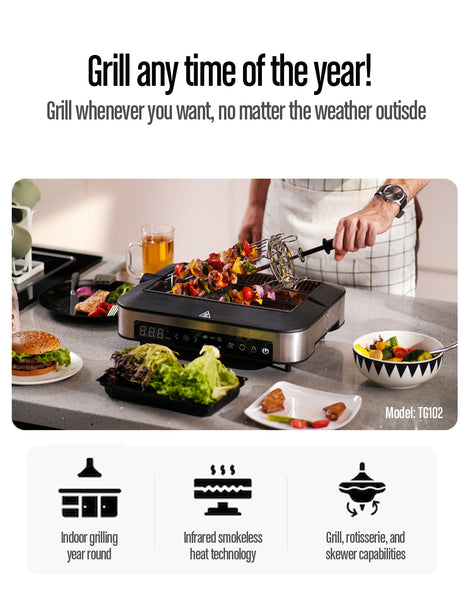 Tayama Smokeless Non-Stick Indoor Electric Grill