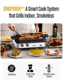 Electric Grill TG101 Indoor Smokeless, 120V 1600W, US Plug-Black